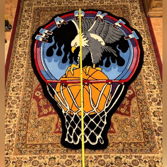 HUGE 5’ x 4’ Chinatown Market Dunking Eagle Basketball Heavyweight Area Rug NEW - Picture 4 of 10